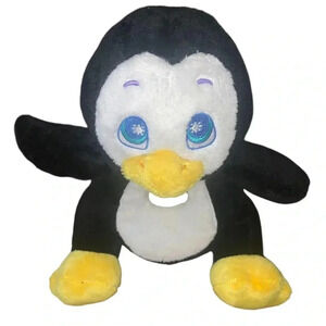 Flashlight Friends Penguin 9" Plush Black White Bedtime Buddy Soft Cuddly